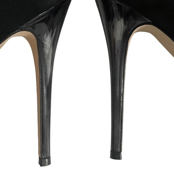 Marchesa Womens Heels Size 39 Suede Leather Criss Cross Whipstitch Trim Straps - Picture 7 of 11